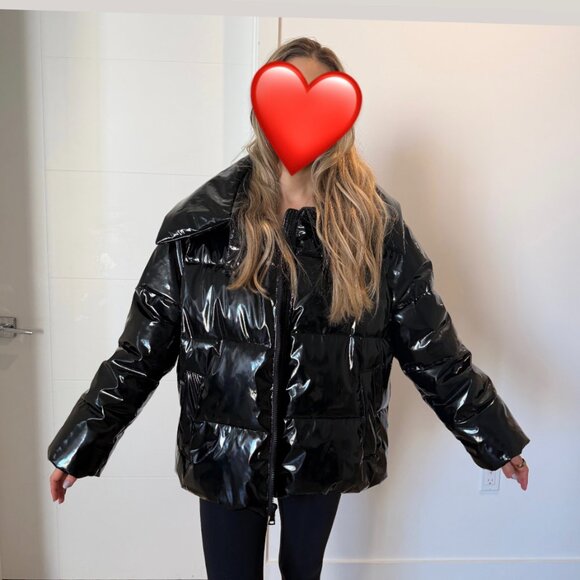 Kendall + Kylie Black Puffer Jacket Parka (like new!) - Picture 4 of 10